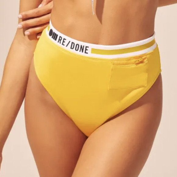 Re/Done x Solid & Striped NEW Sample Piece Montauk Zip Bikini Bottom, 25" Waist - Picture 15 of 15